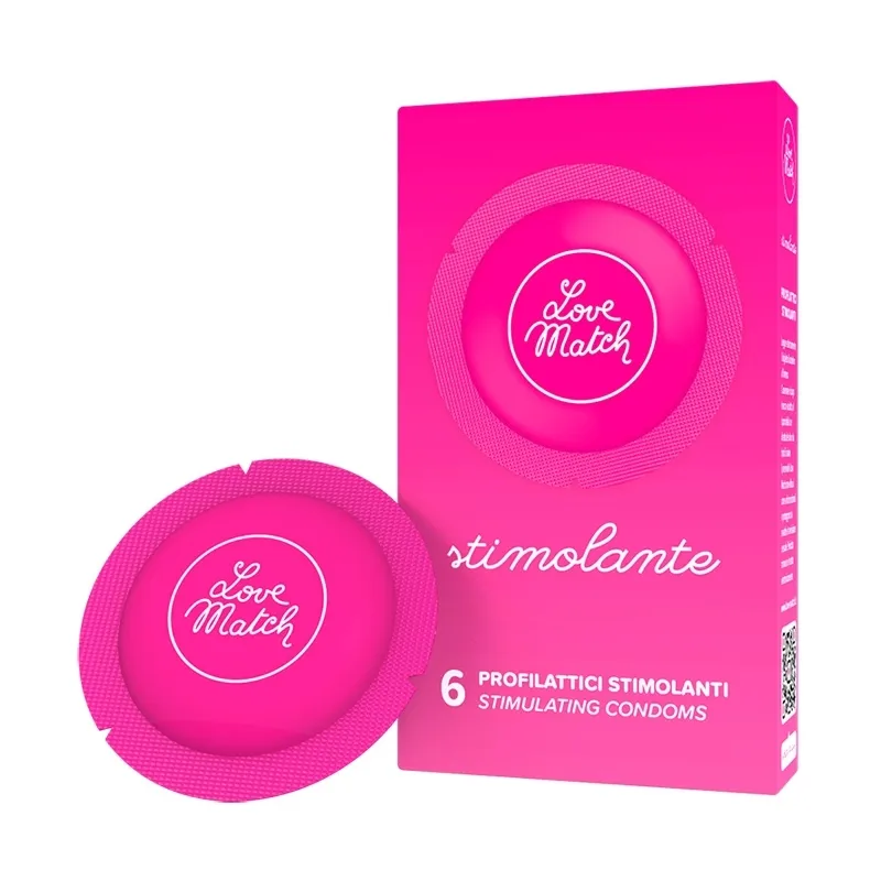 Love Match Préservatifs texturés Stimolante 54mm x6